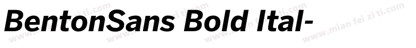 BentonSans Bold Ital字体转换